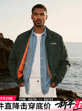 AK男装秋新款复古G-8飞行员夹克工装机能外套男 骆为昭同款