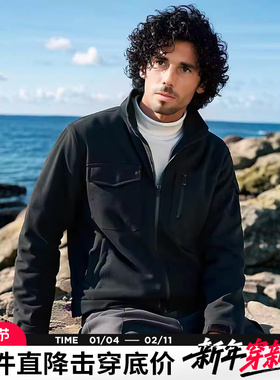 AK男装新款纪念版防风防水厚质加绒保暖软壳户外立领夹克