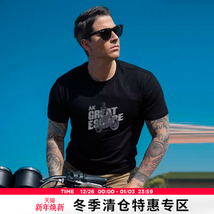Great AK男装 The 新品 Escape撞色艺术剪影印花纯棉重磅T恤男 春季
