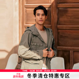 复古Parka连帽休闲夹克外套男 经典 AK男装 新品