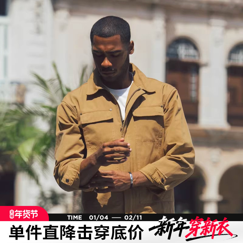 AK男装秋季新品帆布重水洗多袋翻领复古工装牛仔单夹克外套男,男装,夹克,淘宝优惠券,粉丝福利购,淘宝优惠卷