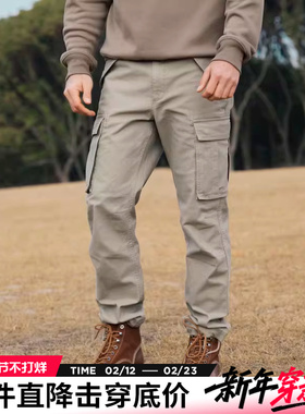AK男装新品VINTAGE复古M-65抽绳收口长裤休闲裤男