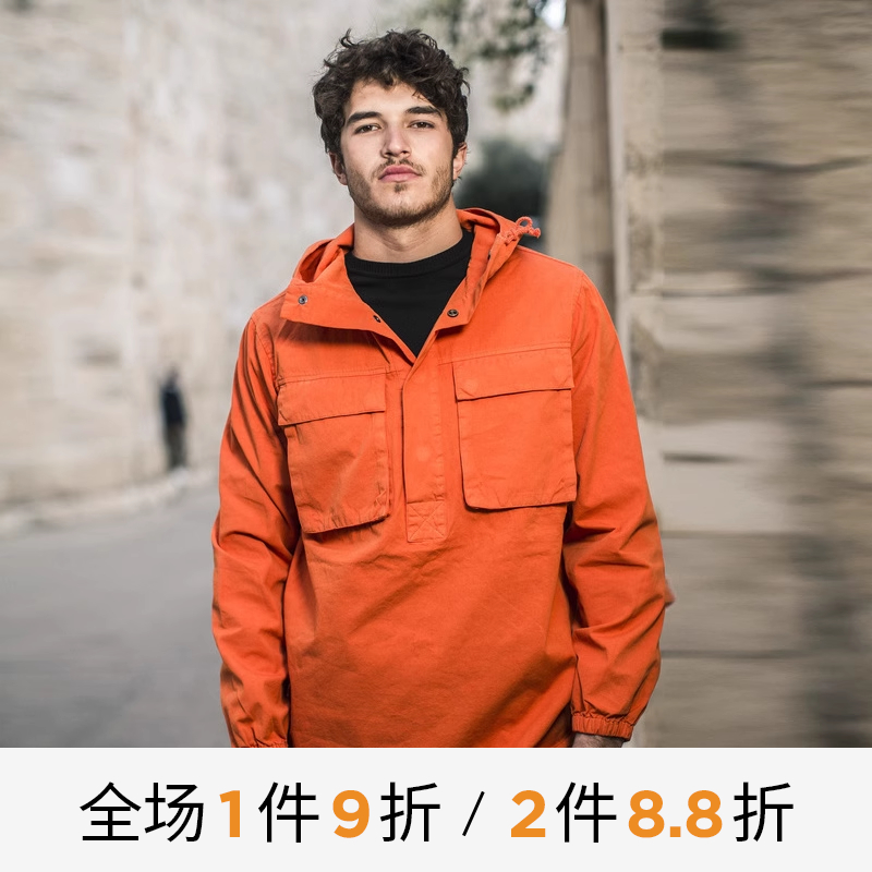 AKCLUB2021春秋新款美式休闲青年夹克时尚复古工装长袖外套男