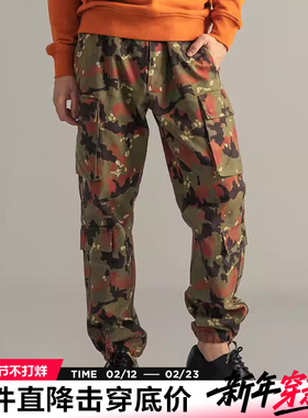 AK男装 多口袋机能战术腿袋裤春季新款纯棉直筒休闲长裤男裤子