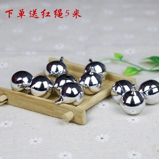 银色小铃铛铜质自制材料包diy手工编织手链脚链项圈挂件饰品配件