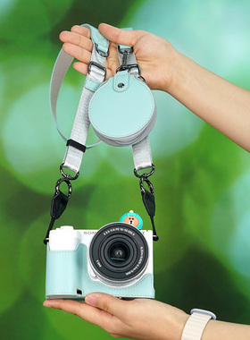 适用索尼a6700/a6400/a6000保护套zve10m2相机包皮套收纳包zve10l
