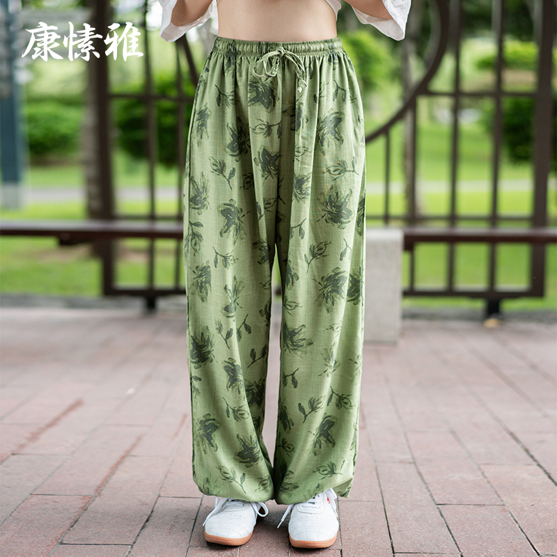 KSUA康愫雅棉麻太极裤健身长裤