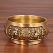 黄铜香炉家用供奉上香佛台祖先大号莲花室内外财神爷观音敬神供佛