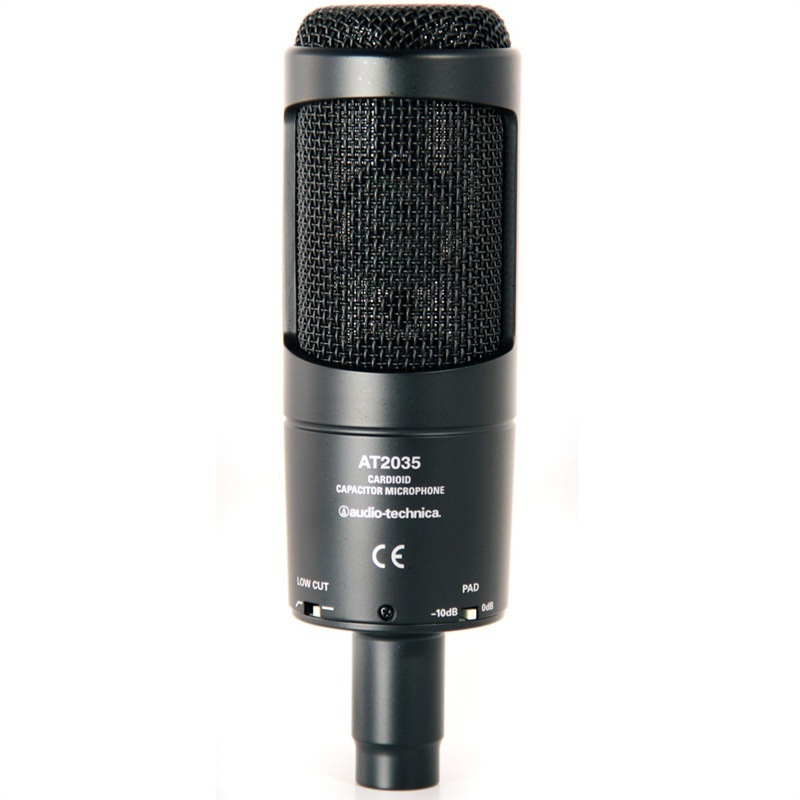 Audio Technica铁三角 AT2035电容话筒人声直播朗读配音k歌麦克风