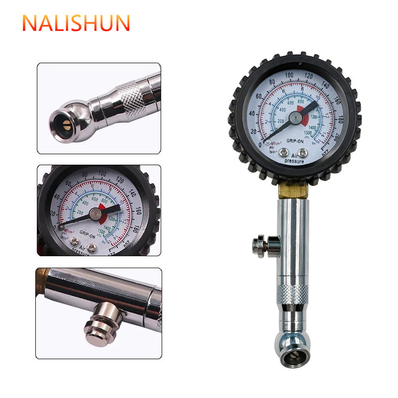 胎压表气压表高精度带压力充气头汽车轮胎压监测器计加气枪打气嘴