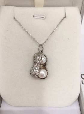 诸暨山下湖天然淡水珍珠吊坠轻奢高级感花生珍珠吊坠首饰