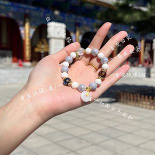 新款香灰琉璃手串 好运手串 高级感九尾狐招财平安健康手链珠串厂