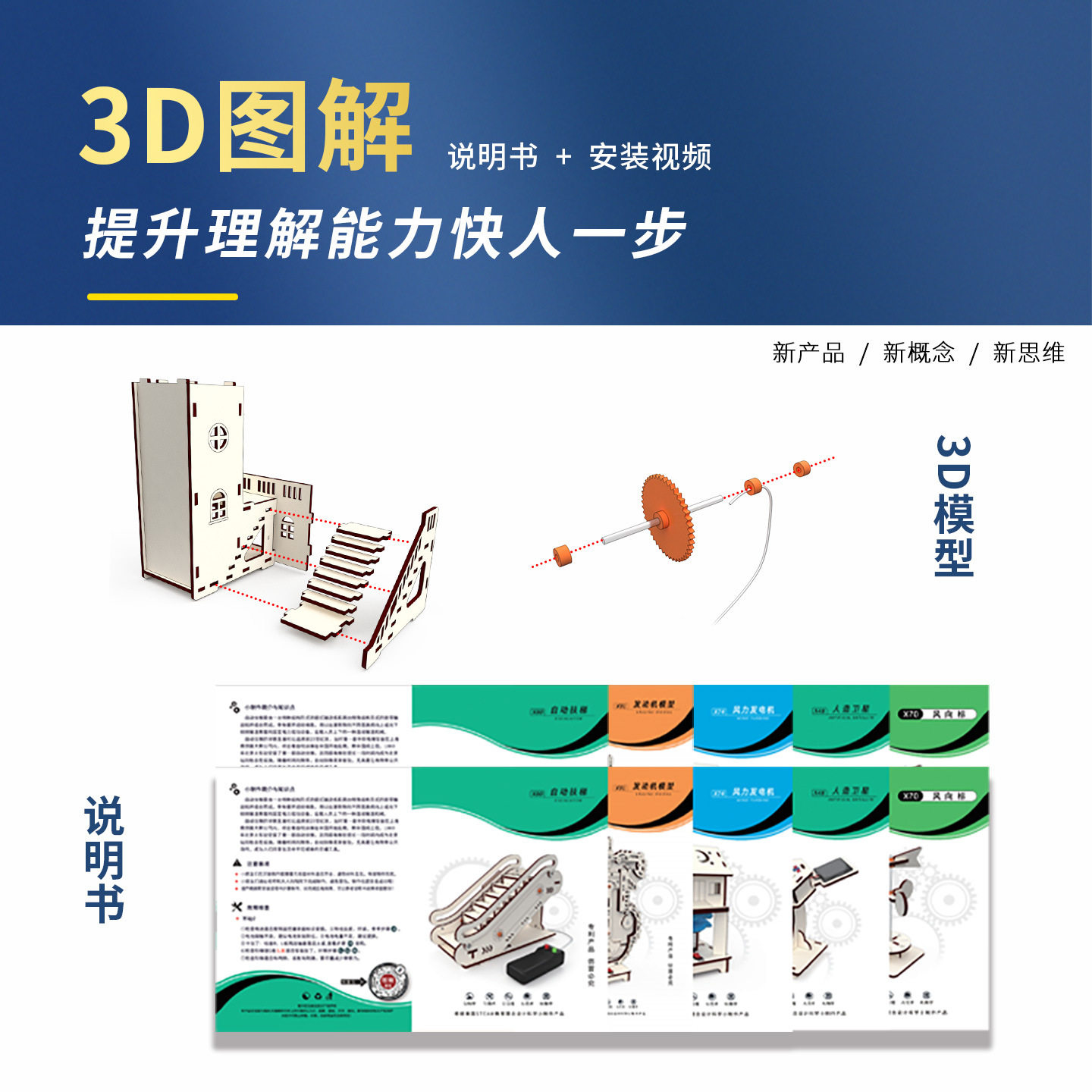 科技小制作手工diy材料 发明电梯玩具模型儿童科创科学区物理实验