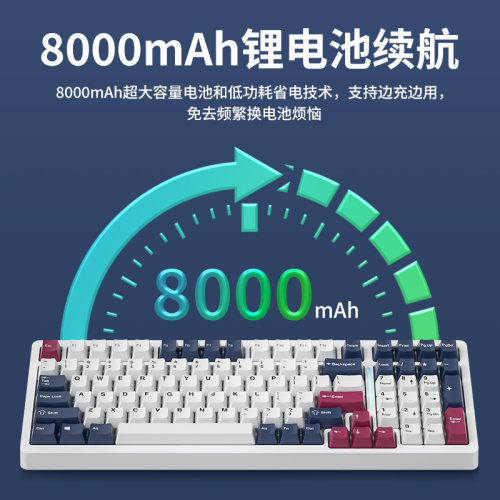 优派KC99客制化机械键盘gasket结构全键热插拔无线三模游戏键盘
