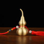 善品黄铜葫芦挂件黄铜空心仿金鎏金葫芦汽车装 饰挂件厂家