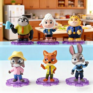 疯狂动物城手模型动漫摆件朱迪狐尼克卡通儿童公仔玩偶生日礼物