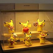 神奇宝贝盲盒萌萌皮卡丘全套手办公仔宝可梦玩具汽车载桌面摆件