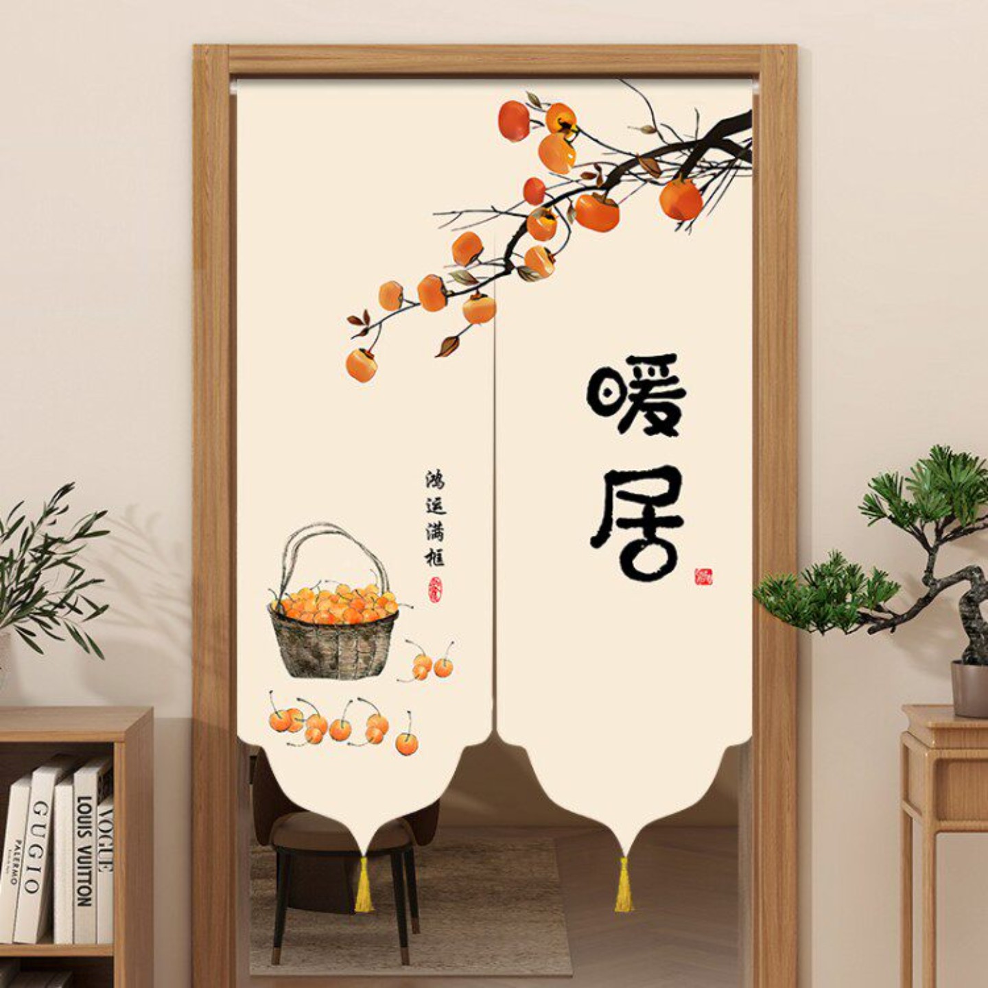 门帘隔断帘家用新款玄关帘卧室卫生间厕所半截式遮挡帘厨房布帘子图片