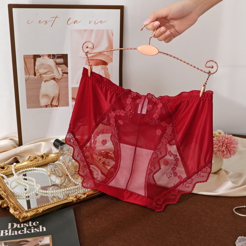 本命年性感蕾丝无痕内裤女红色大码胖MM小心机翘臀禁欲系2025秋冬,女士内衣/男士内衣/家居服,女三角裤,淘宝优惠券,粉丝福利购,淘宝优惠卷