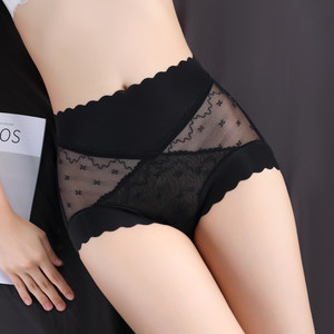 夏季高腰无痕冰丝提臀收腹内裤女
