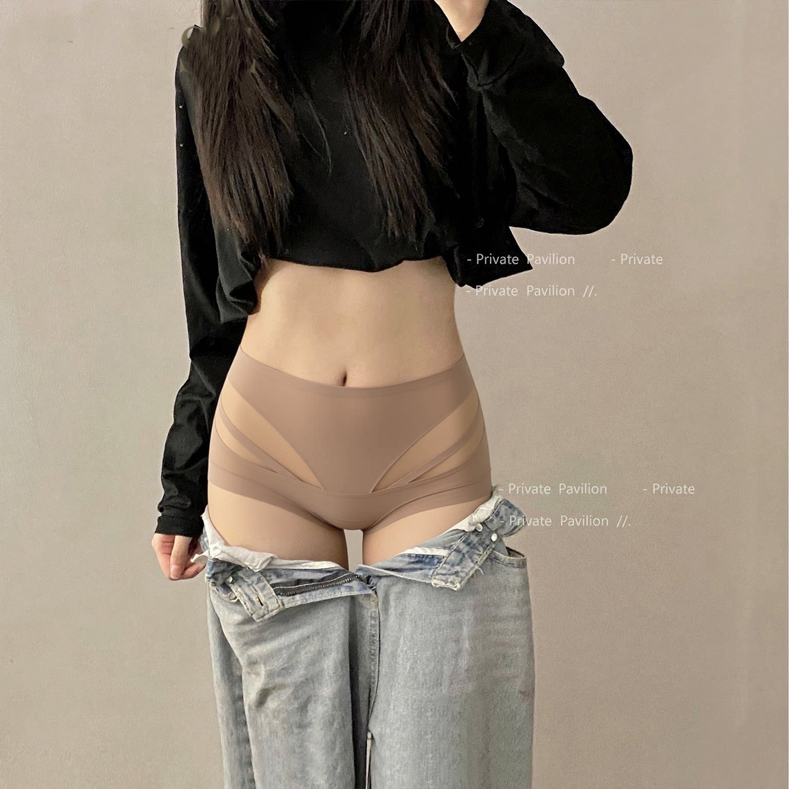 高腰收腹内裤女无痕提臀塑身裤收小肚子加大码胖MM小平角短裤头