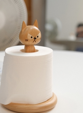 小猫卷纸架创意卡通收纳架