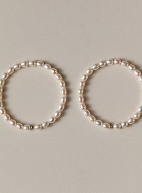 天然淡水小米粒珍珠弹力手链