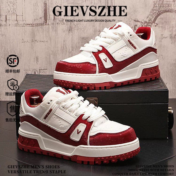 纪诗哲男鞋奢侈高档品牌2026年新款时尚运动休闲鞋舒适印花鞋子