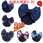 韩版 职业头花发夹护士酒店银行服务员网兜发网盘发发套