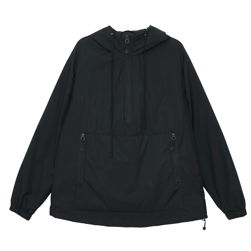 MOVEUP幻走2024冬季新款撞色帽绳口袋短款羽绒服女124421240