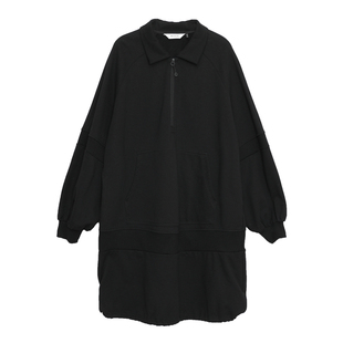 卫衣女124310547 纯棉假两件罗纹长款 MOVEUP幻走2024秋季 新款