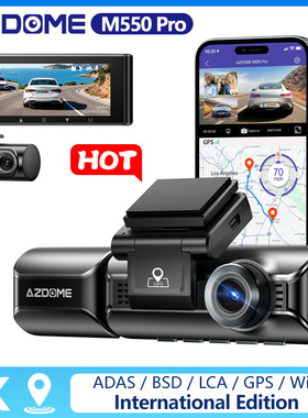 AZDOME M550Pro Car DVR 4K Dual Lens Dash Cam WiFi GPS ADAS