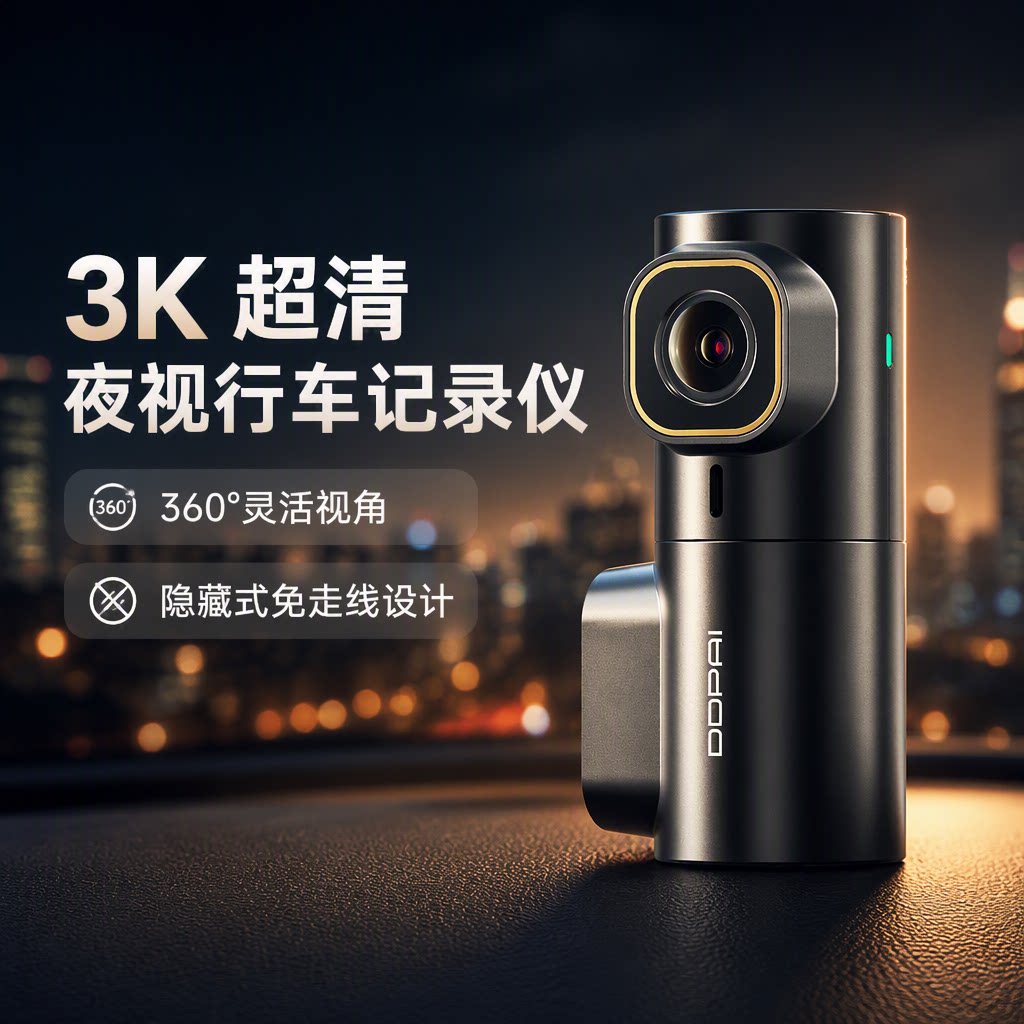 超高清夜拍免走线24小时停车监控