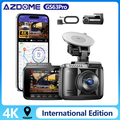 AZDOME GS63Pro 4K Dash Cam Car DVR GPS WiFi ADAS 24H Recorde