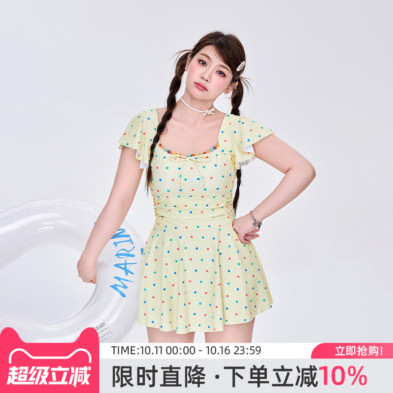 agliondy大码泳衣女显瘦遮肉胖mm泡温泉度假绝美2025新款保守泳衣