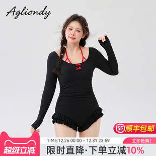 泡温泉泳装 agliondy大码 泳衣女微胖女孩遮肉显瘦胖mm绝美2025新款