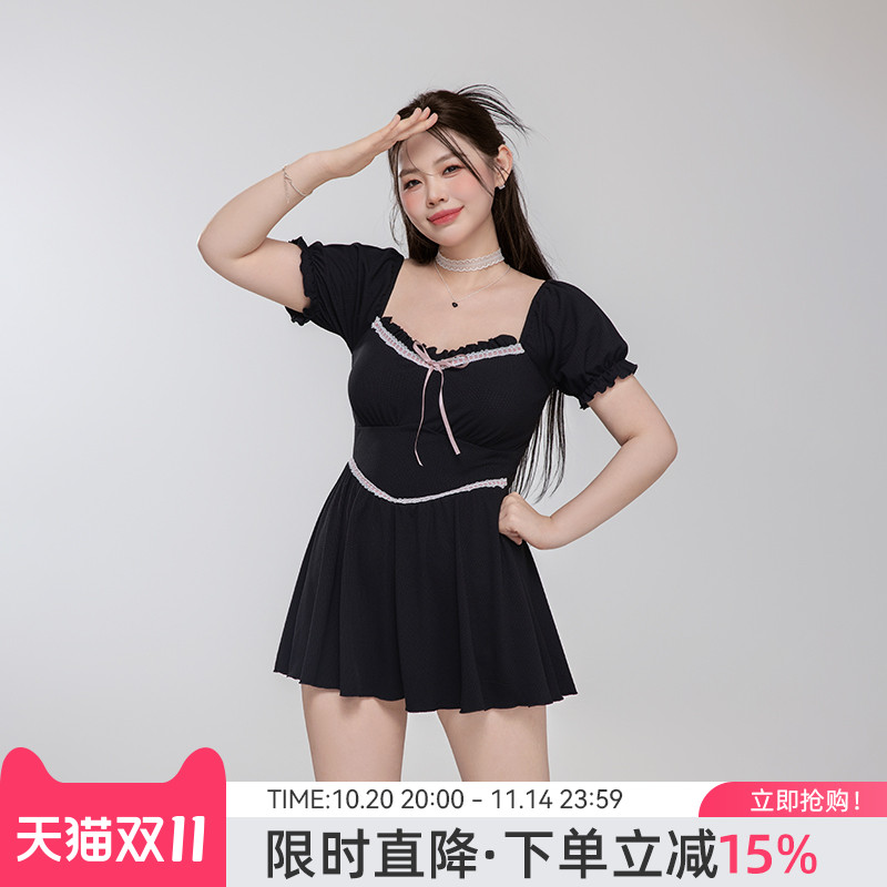 agliondy大码泳衣女泡温泉胖mm高级感2025新款微胖显瘦绝美游泳衣