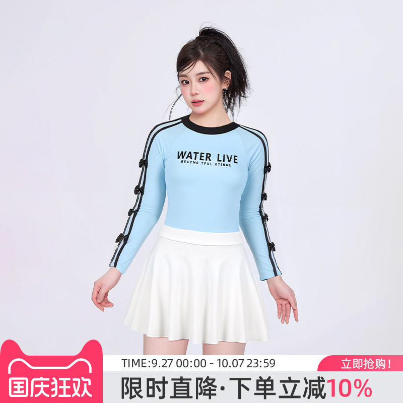 agliondy大码泳衣女游泳馆专用胖mm温泉遮肉显瘦2025新款连体泳衣