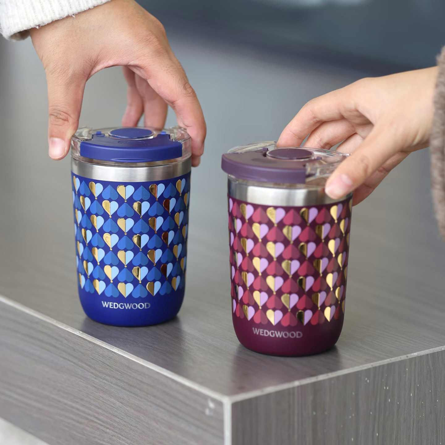 WEDGWOOD新品随行杯咖啡杯对杯