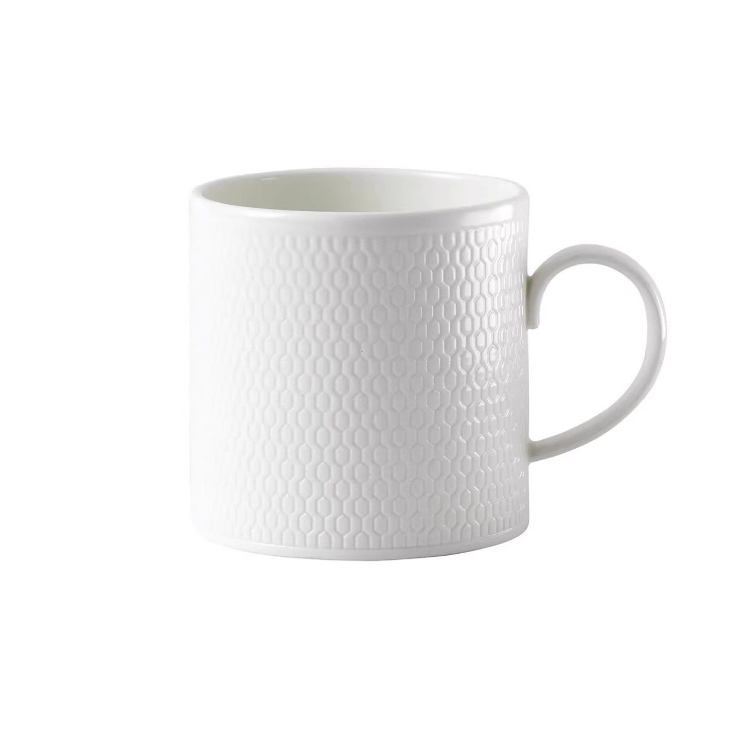 WEDGWOOD威基伍德GIO几何马克杯纯白简约骨瓷水杯咖啡杯对杯礼盒