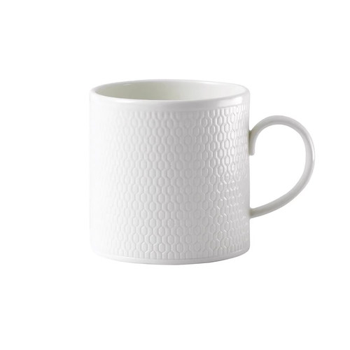 WEDGWOOD几何骨瓷纯白茶杯马克杯