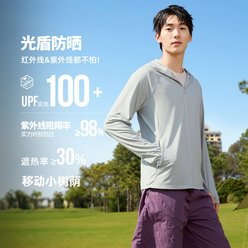 小树荫361防晒衣男夏季冰丝透气遮热速干防紫外线防晒服钓鱼外套 - 实物图