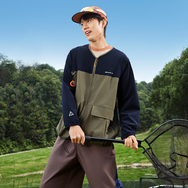 361运动外套2026夏季原纱防晒衣男女同款可拆解户外钓鱼登山服新