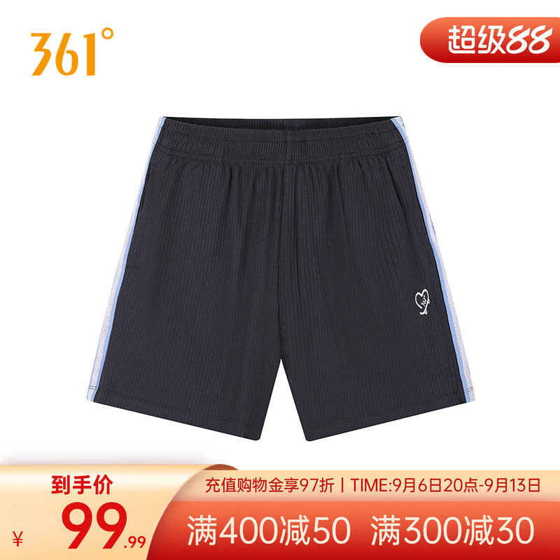 361°运动裤女2026夏季针织短裤女子宽松舒适裤子