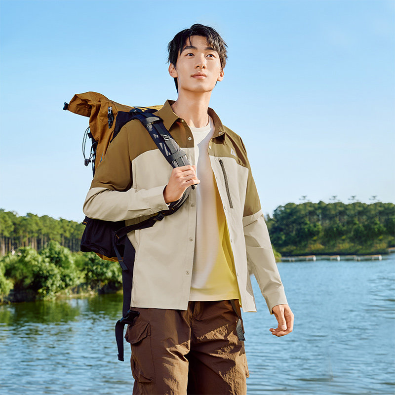 361追光运动外套防晒衬衫男年春夏新款透气薄款长袖宽松上衣