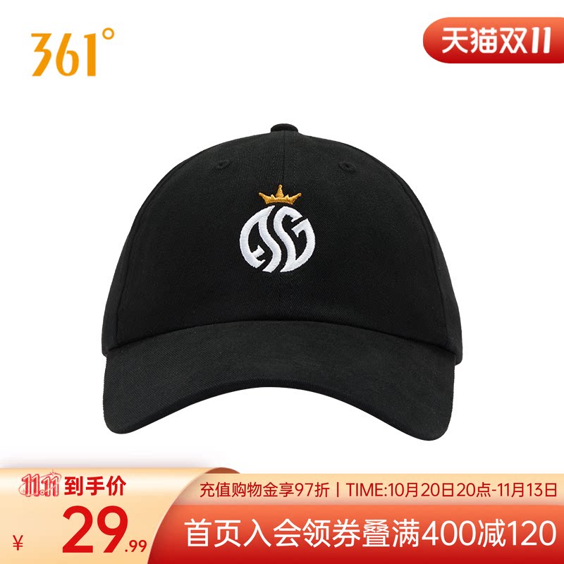 361°运动帽2025冬季新款棒球帽常规舒适帽子