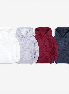 童装儿童卫衣男童针织连帽白色卫衣纯棉 中大童男童套头卫衣秋装