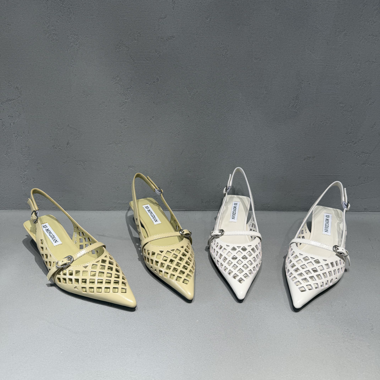 欧洲站女鞋2026春夏季新款欧货真皮尖头镂空编织凉鞋后空带高跟鞋