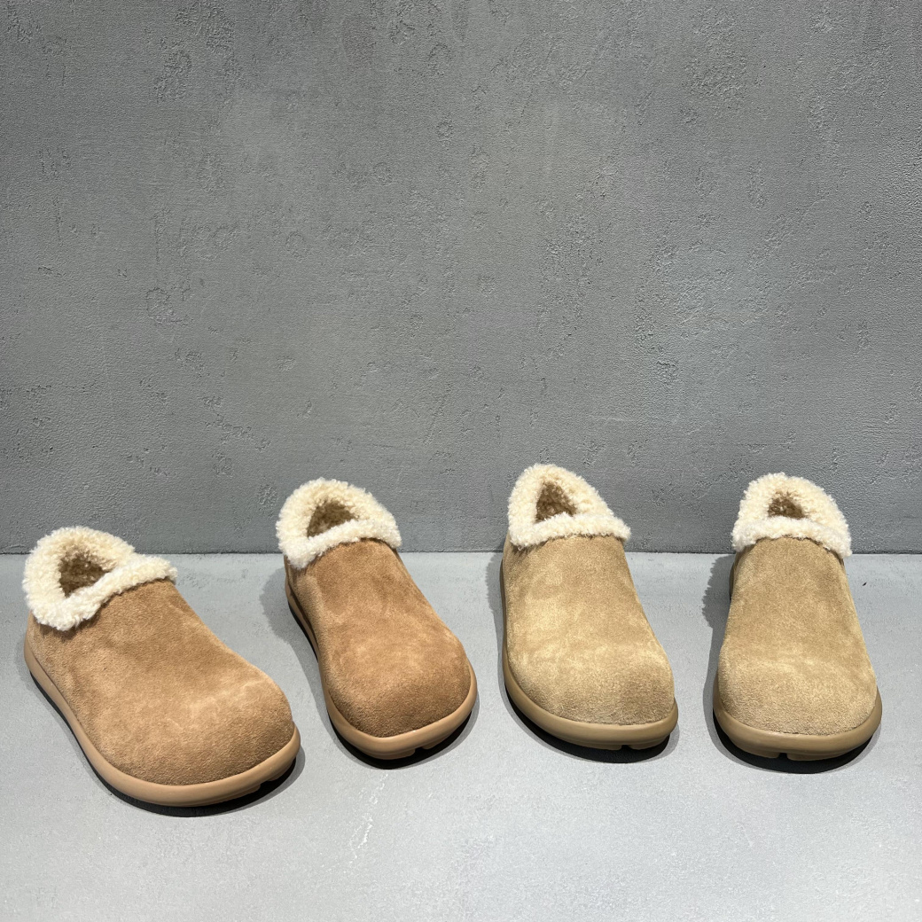 欧货真皮平底雪地靴羊毛加绒棉鞋