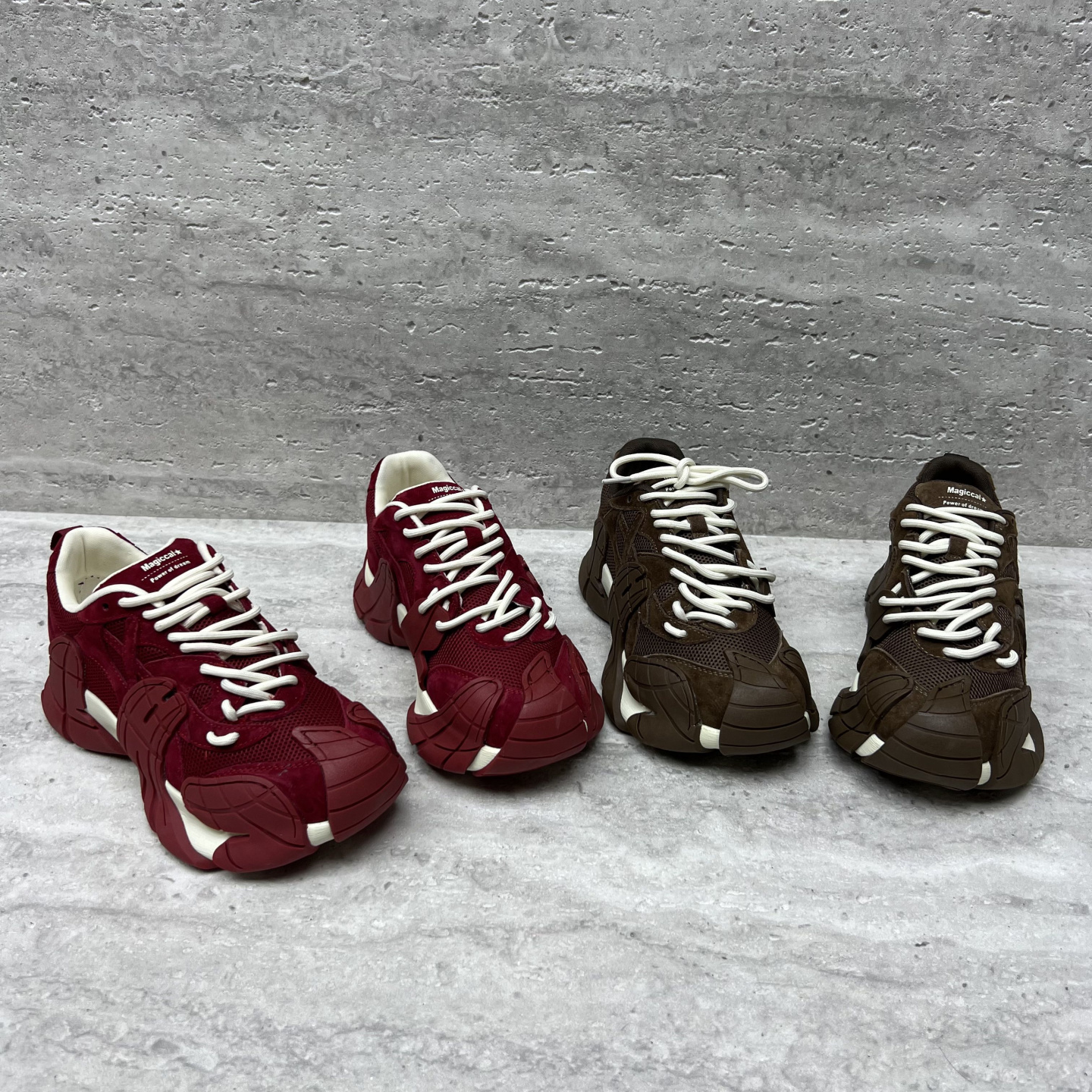 厚底系带网面休闲运动鞋老爹鞋女